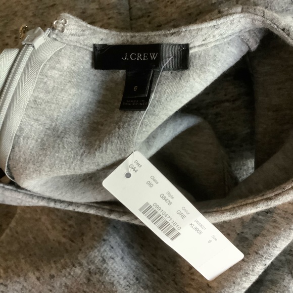 J Crew Heather Gray Heavyweight Jersey Knit Sleeveless Dress - Picture 3 of 5